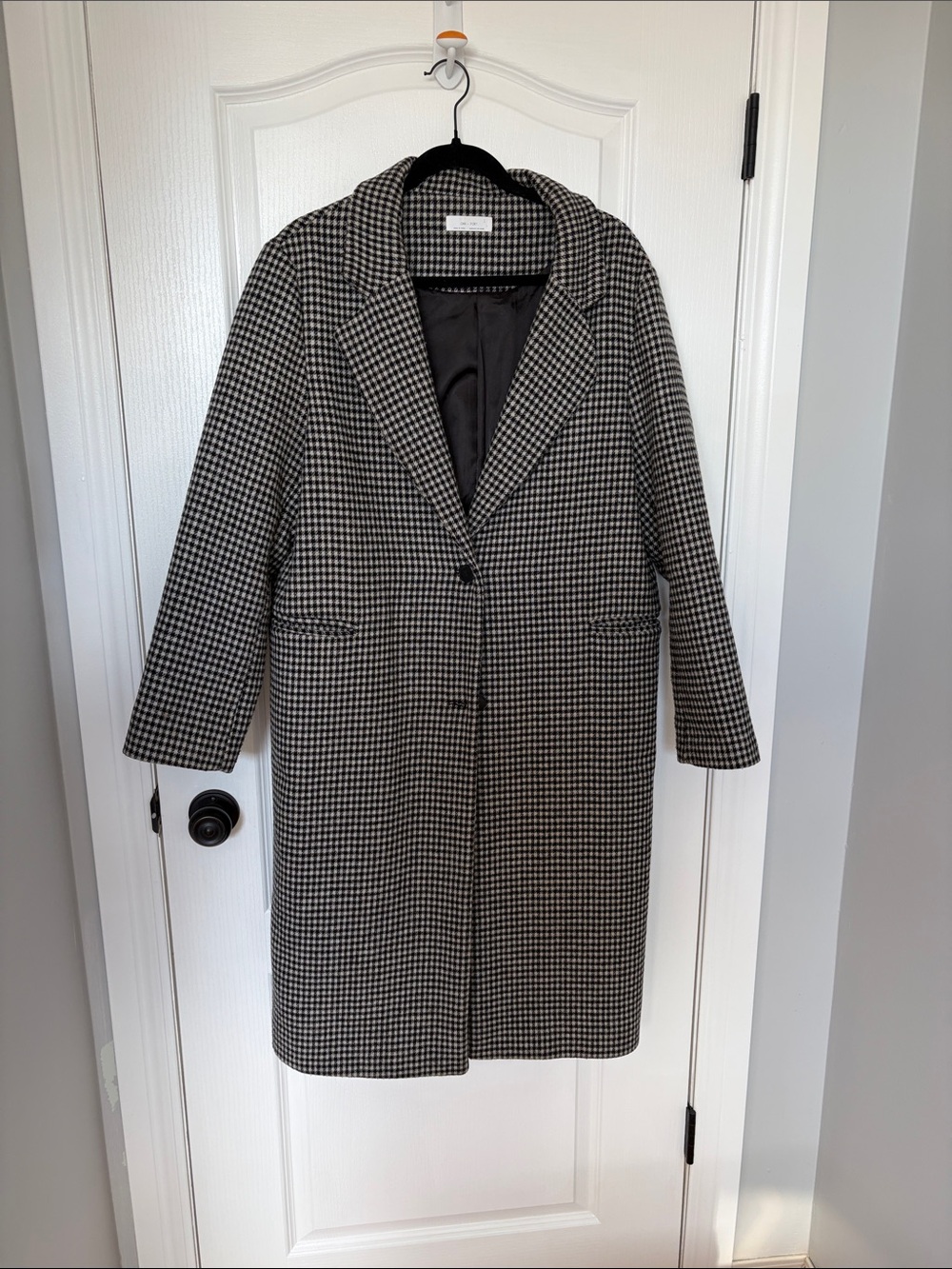 Oak and Fort Wool Blend Classic Houndstooth Coat